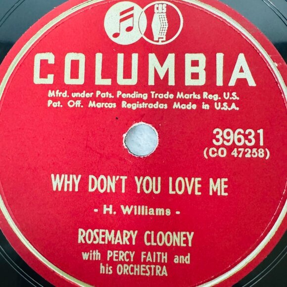 Rosemary Clooney Be My Lifes Companion 10in Shellac 78 RPM Columbia 39631 - Picture 4 of 4